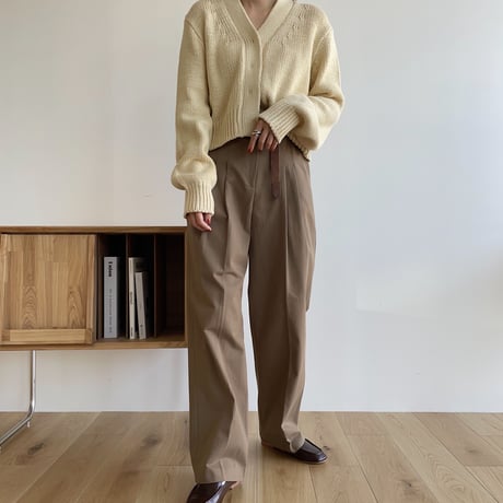 《予約販売》tuck cotton pants/2colors_np0523