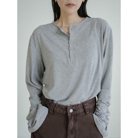《予約販売》button accent tops/2colors(unisex)_nt2427
