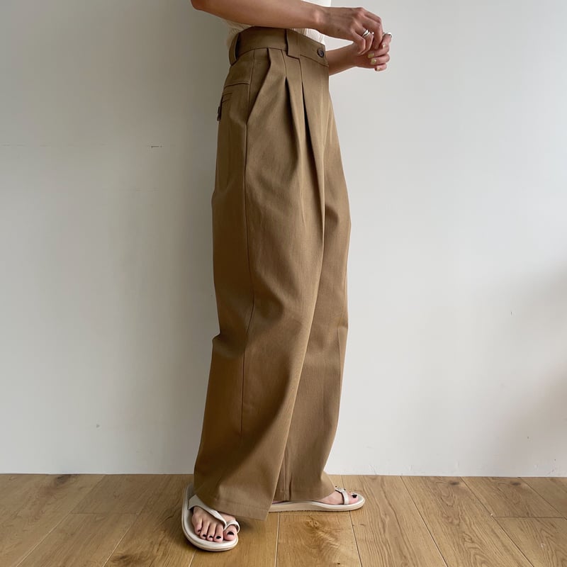 nokcha original】“nc” chino pants/beige_np0611