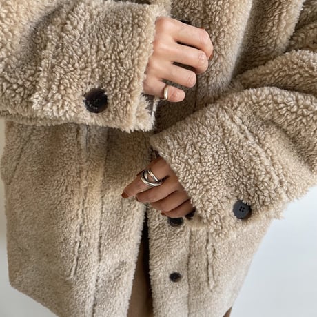 【nokcha original】boa mouton jacket/beige_no0186