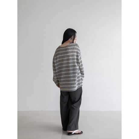 《予約販売》jacquard over tee/2colors(unisex)_nt2055