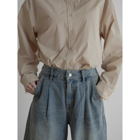 《予約販売》waist mark half denim pants_nj0121