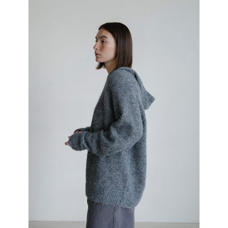 《予約販売》melange over knit hoodie/2colors(unisex)_nt2482
