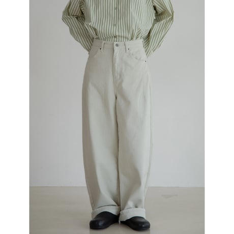 《予約販売》rich mannish oval pants/ ivory_np1073