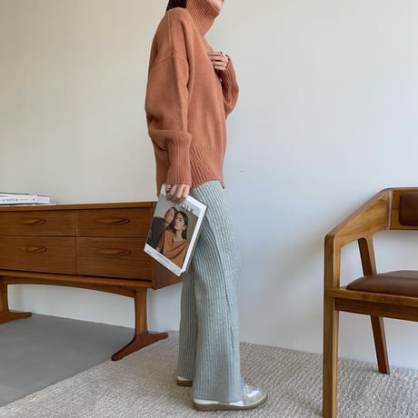 《予約販売》knit daily lib pants/2colors_np0514