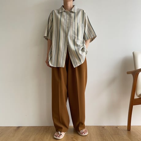 《予約販売》contrast linen shirt_nt1366