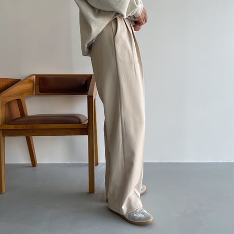 《予約販売》quality worm tuck pants/3colors_np0506