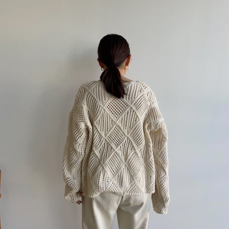 《予約販売》pattern low gauge knit/2colors_nt1614