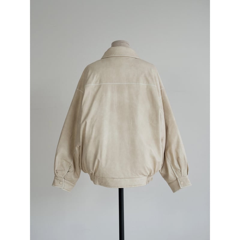 予約販売》quilting linner fake leather jacket/2colo