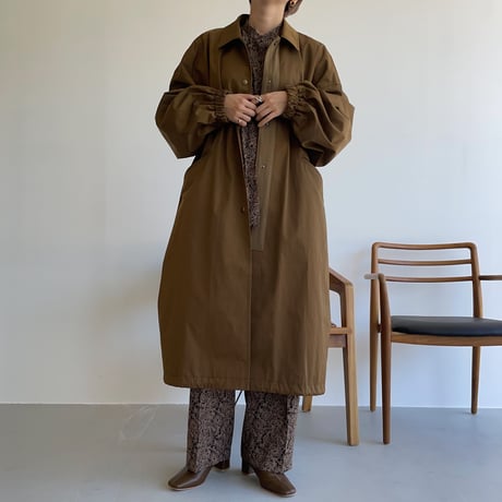 【nokcha original】long coach jacket/brown_no0165
