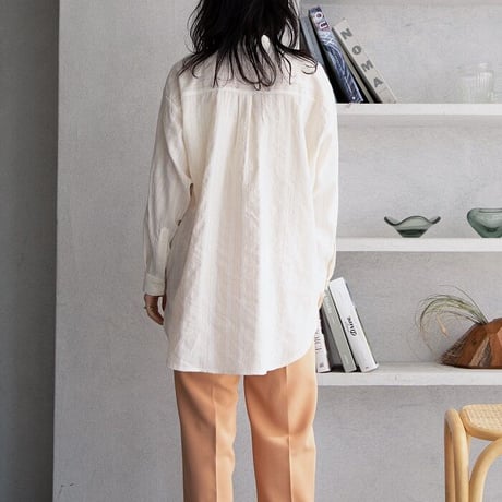 【nokcha original】jacquard over blouse/ivory_nb0041