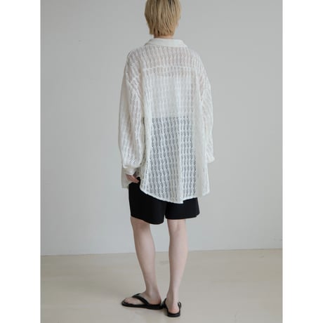 《予約販売》crochet knit over shirt_nt2296