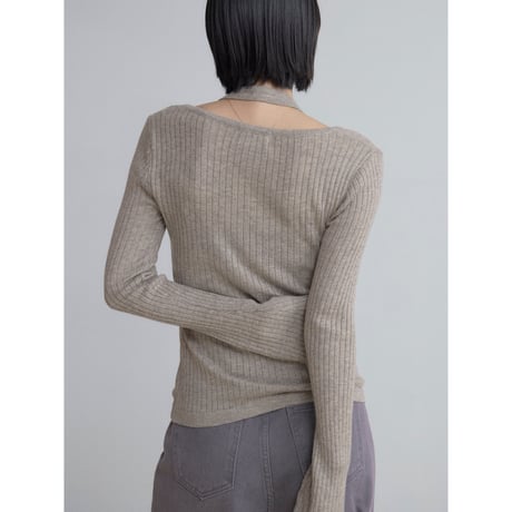 《予約販売》dokking holrer neck knit tops/2colors_nt2495