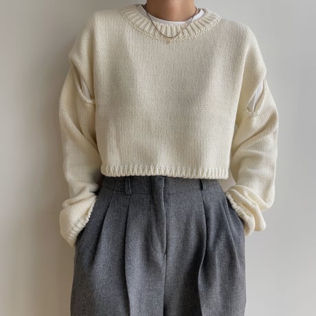 《予約販売》sleeve cut out knit/2colors_nt1853