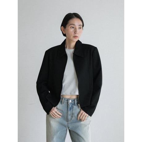 《予約販売》double zip minimal jacket/2colors_no0531