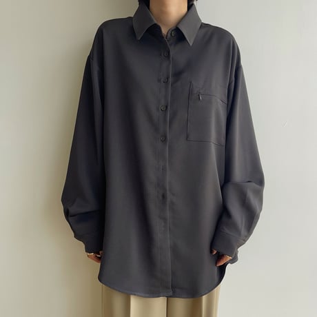 【nokcha original】material pocket shirt/2colors_nb0193