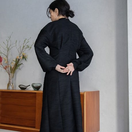 【nokcha original】volume long dress/black_nd0120