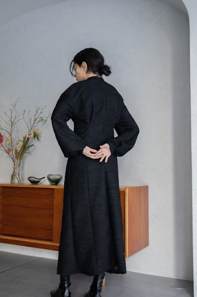 nokcha original】volume long dress/black_nd0120 