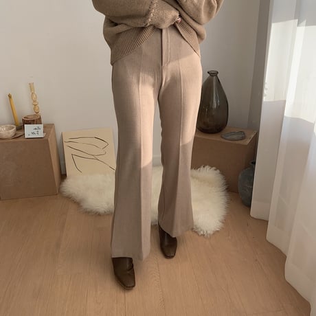 ✳︎予約販売✳︎stretch slit slacks pants/2colors_np0118