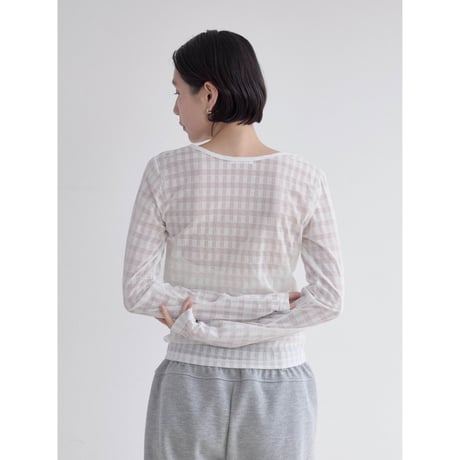 《予約販売》check sheer tops/2colors_nt2520