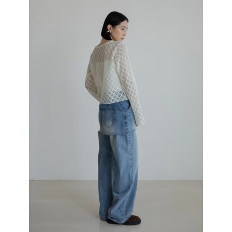 《予約販売》crochet minimal knit tops/2colors_nt2251