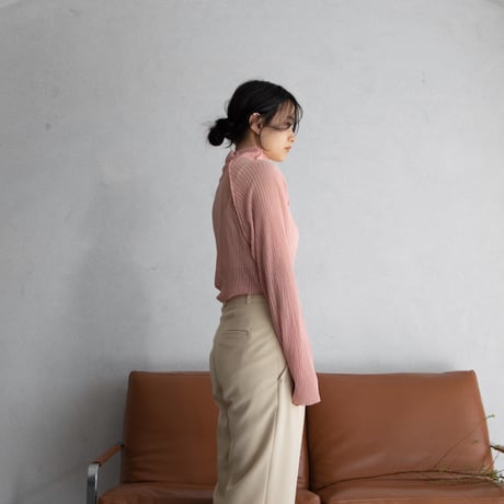【nokcha original】tuck botan pants/ivory_np0534