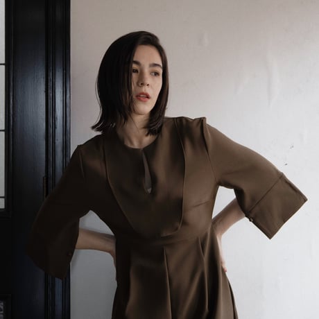 【nokcha original】rich jumpsuit/brown_np0670