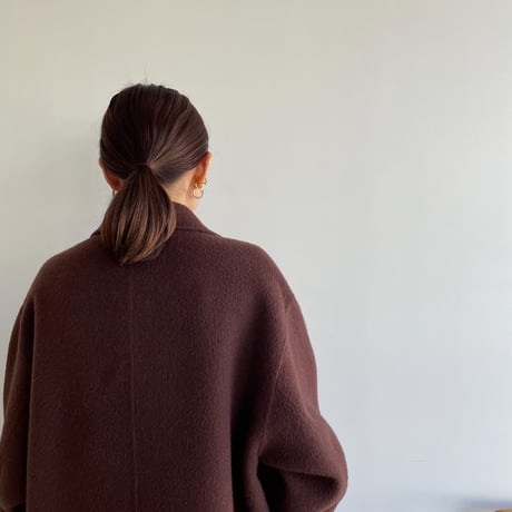 【nokcha original】HANDMADE 2way double coat/deep purple_no0238