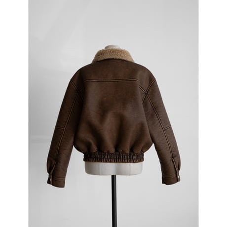 《予約販売》boa liner leather like jacket/2colors_no0411