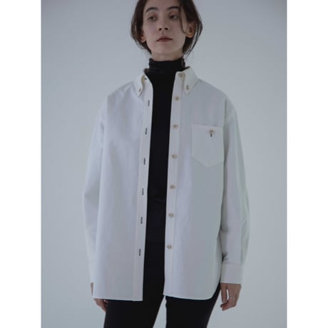 - AUTHENTIC series - button down mannish shirt/ivory_an0022