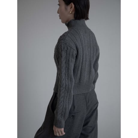 《予約販売》cable zip knit cardigan/2colors_no0394