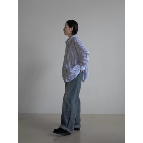 《予約販売》double stripe over shirt/2colors_nb0265