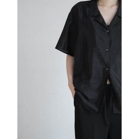 《予約販売》glossy over half sleeve shirt/2colors_nb0386