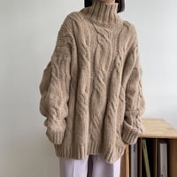 《予約販売》twist cable over knit_nt1224