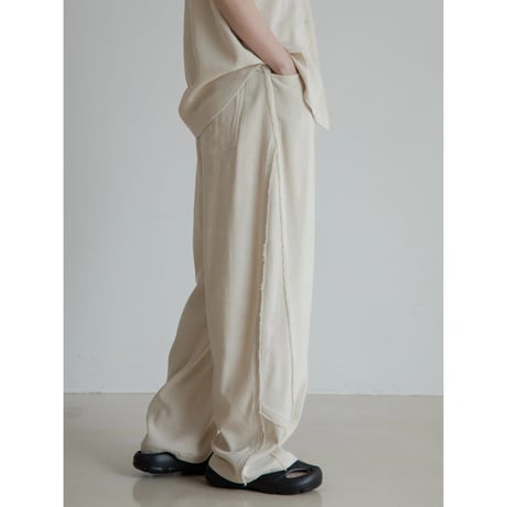 - AUTHENTIC series - vintage like linen oval pants/2colors_an0040