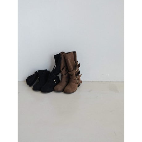 《予約販売》suède like buckle boots/2colors_na0754