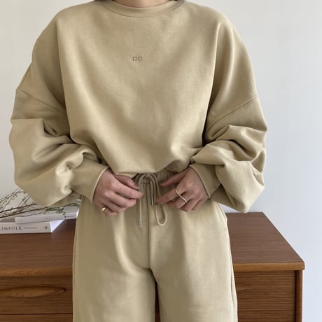 【nokcha original】“nc”over sweat pullover/3colors_nt1282