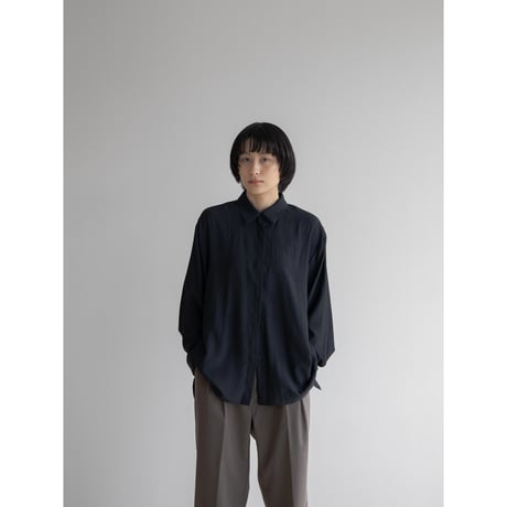 《予約販売》back accent silky shirt/2colors_nb0233