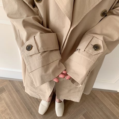 【NOKCHA  original】over trench coat /light beige_no0006