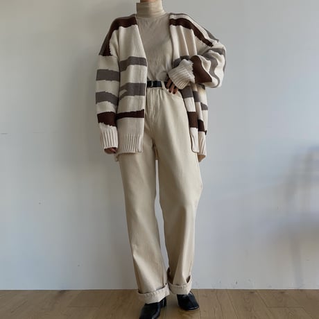 【nokcha original】ennui knit cardigan/ivory_nt1501