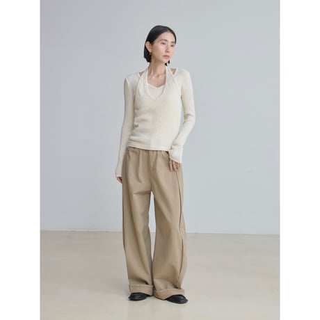 《予約販売》dokking holrer neck knit tops/2colors_nt2495