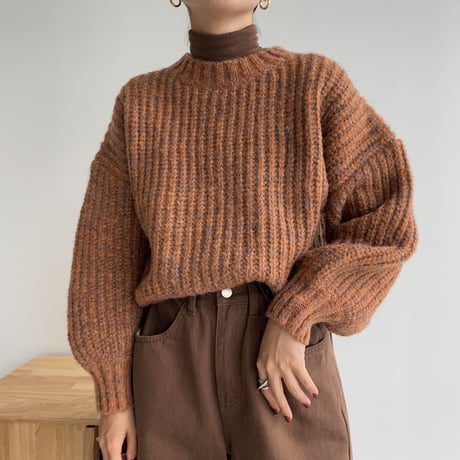 《予約販売》melange coloring knit/2colors_nt1109