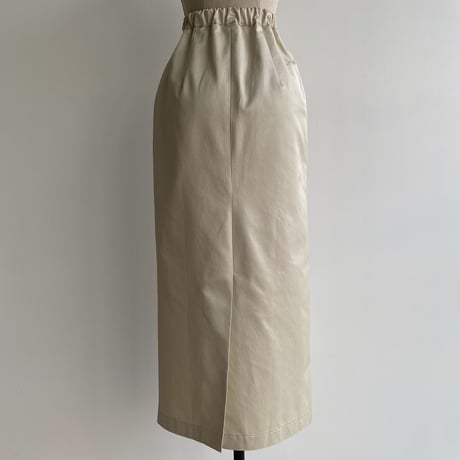 【nokcha original】twill long skirt/ivory_ns0063