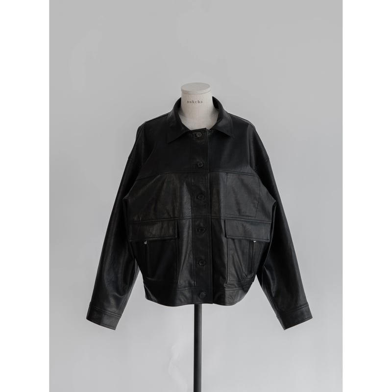 nokcha old like eco leather jacket