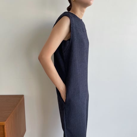 【nokcha original】jacquard all-in-one/navy_np0640