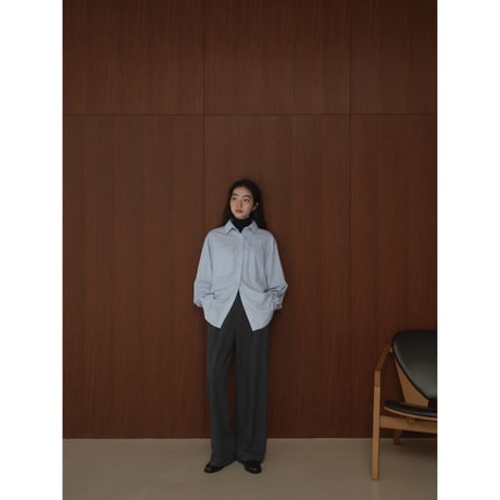 【nokcha original】sleeve accent washer shirt/2colors_nb0224