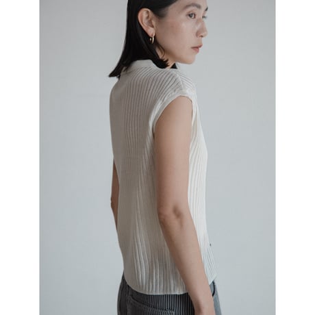 《予約販売》2way zip pleats knit vest_nt2340