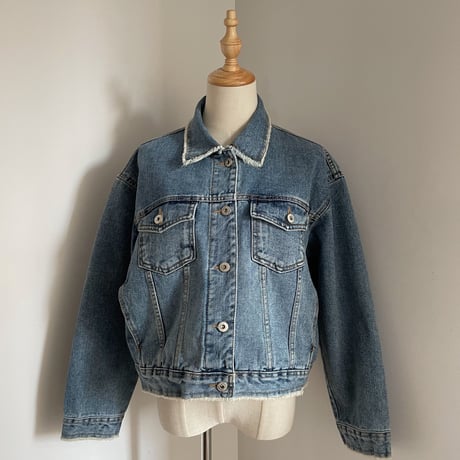 《予約販売》damage denim jacket/2colors_no0144