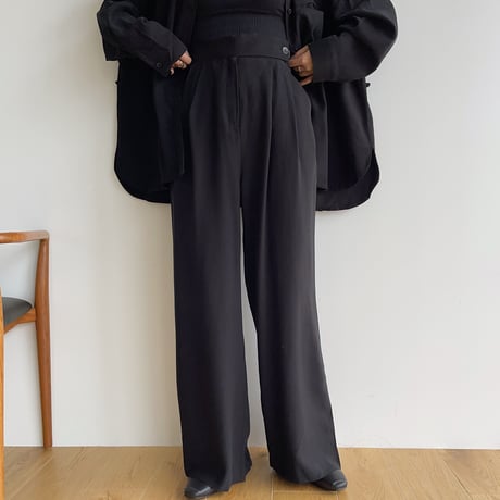 《予約販売》material tuck pants/2colors_np0676