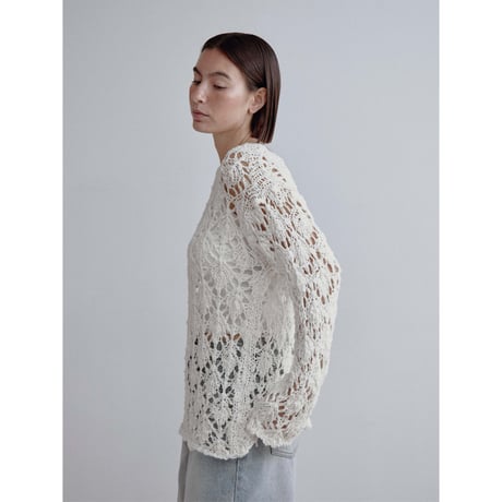 《予約販売》crochet loose knit tops/2colors_nt2519
